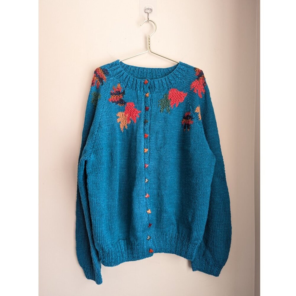 Handmade Autumn Leaves Cardigan - Picture 3 of 12